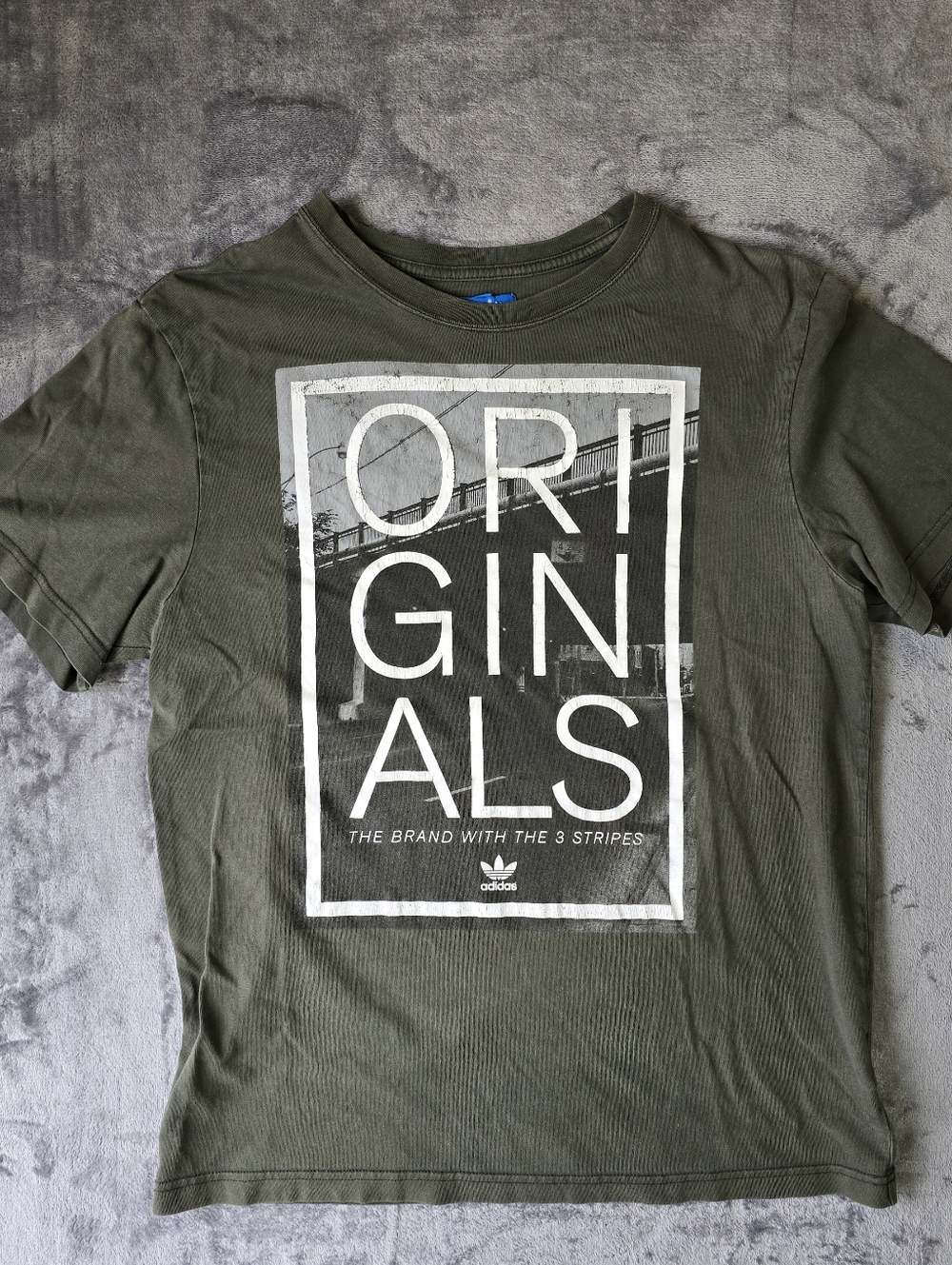 Y2K Adidas Originals Big Logo T Shirt Size Youth XL Fits Mens Medium Green